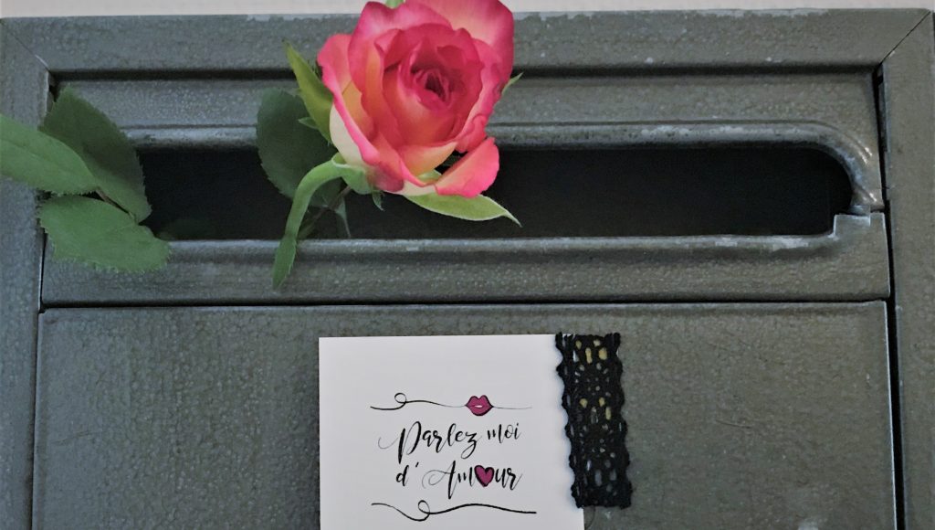 Rose im Briefkasten